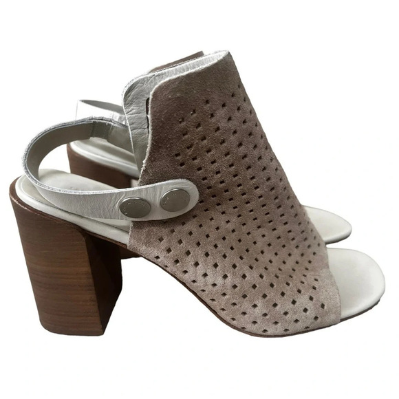 Rag and Bone suede lasercut accent sling back bootie pump sandals size 8… - Picture 9 of 9